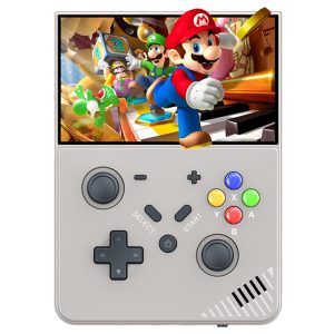 M18 R43 Pro Handheld Game Console 4.3-inch LCD Screen Emelec 4.3 OS 1GB RAM 4GB Storage 128GB TF Card Supports 25 Simulator 30500 Games Preinstalled 4000mAh Battery - Grey