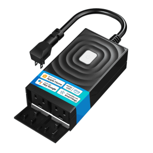 Apple official website recommended.. 2 Individual Outlets: Comes with 2 AC sockets that can be controlled independently. 2 outlets WORK INDEPENDENTLY of one another.. Ideal for Outdoor Use: IP44 weatherproof housing and sockets cover. Making the outdoor smart plug ideal for Garden