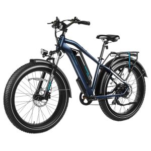 Magicycle Cruiser Pro Step-over Electric Bike 750W Motor 52V 20Ah Battery 26*4 inch Fat Tires 28mph Max Speed 100 Miles Range Hydraulic Disc Brake Hydraulic Suspension Front Fork Shimano 7 speed - Blue