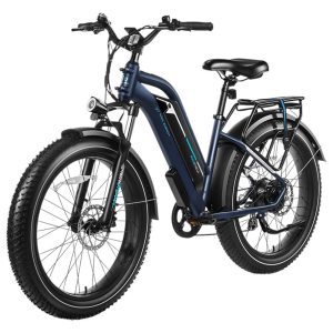 Magicycle Cruiser Pro Step-thru Electric Bike 750W Motor 52V 20Ah Battery 26*4 inch Fat Tires 28mph Max Speed 100 Miles Range Hydraulic Disc Brake Hydraulic Suspension Front Fork Shimano 7 speed - Blue