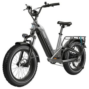 Magicycle Deer 2.0 Step-thru Electric Bike 1000W Motor 52V 20Ah Battery 20*4.0 inch Tires 32mph Max Speed 120 Miles Range Hydraulic Disc Brakes Torque Sensor Full Suspension - Grey