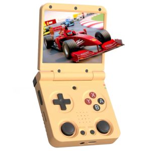 Miyoo Flip V2 Handheld Game Console 3.5" IPS 2.4G/5G WiFi 3000mAh 20+ Emulators - Yellow