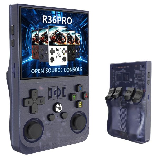 R36 Pro Handheld Game Console 128GB TF Card with 30000+ Games Open Source Linux 3.5 inch IPS Screen 30+ Emulators 6 Hours Battery Life - Grey
