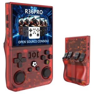 R36 Pro Handheld Game Console 128GB TF Card with 30000+ Games Open Source Linux 3.5 inch IPS Screen 30+ Emulators 6 Hours Battery Life - Red