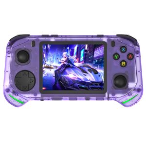 RX6H Handheld Game Console 64GB TF Card 3.5 inch Screen 20+ Emulators 4 Hours Playtime - Purple