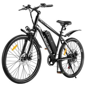 TWOFISH TF-1 Electric Bike 250W Motor 36V 15Ah Battery 26 inch Tires 25km/h Max Speed 100km Max Range Disc Brakes Front Suspension LCD Display - White