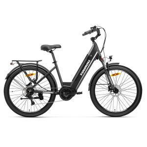 Touroll MA1 Electric Bike 250W Mid-drive Motor 36V 13Ah Battery 26 inch Tires 25 km/h Max Speed 110km Max Range Hydraulic Disc Brakes Suspension Fork with Lockout Shimano 7-speed - EU Plug