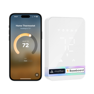 Product Compatibility Check:?https://www.meross.com/en-gc/compatibility-check/mts200-us. Recommended for use in North America only due to its housing size; not suitable for Europe.. Works with high/line voltage(120 - 240 VAC) electric heating systems like Baseboard