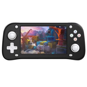 XF43 Handheld Game Console 4.3 inch IPS Screen 30+ Simulators Hall Joystick & Trigger HD Output 64GB TF Card 6 Hours Playtime - Black