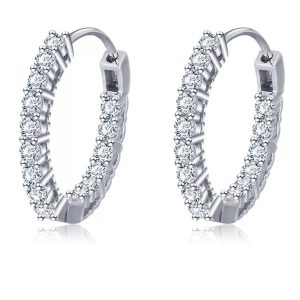 * 18kt Gold Plated Over Brass Metal* Triple AAA Cubic Zirconia Stones* Looks Great* 15mm Round
