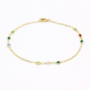 <ul><li>18K Gold Plated Anklet High Polish Finish Lifetime Guarantee</li><li>Great Gift</li><li>Add a hint of luxury to your ensemble with this anklet bracelet<br /></li><li>10 Inches Perfect Length For an ankle bracelet</li><li>Perfect accessory to wear to the beach a must have</li><li>Made in Brazil</li></ul>