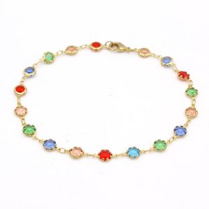 <ul><li>18K Gold Plated Anklet High Polish Finish Lifetime Guarantee</li><li>Great Gift</li><li>Add a hint of luxury to your ensemble with this anklet bracelet<br /></li><li>10 Inches Perfect Length For an ankle bracelet</li><li>Perfect accessory to wear to the beach a must have</li><li>Made in Brazil</li></ul>
