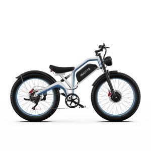 DUOTTS N26 Electric Bike 750W*2 Motors 55km/h Max Speed 26*4.0" Inflatable Tires 48V 20Ah Samsung Battery 100-120km Range Shimano 7-Speed 200kg Max Load - White