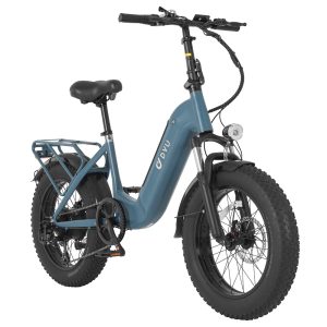DYU FF500 Electric Bike 20 Inch Fat Tire 500W Motor 32Km/h Max Speed 48V 14Ah LG Battery 70KM Range 150KG Load Front & Rear Disc Brakes Shimano 7-Speed Gear