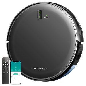 Liectroux L200 Robot Vacuum Cleaner Max 4000Pa Suction Smart Mapping 230ml Electric Control Water Tank Up to 120 Mins Runtime APP/Voice Control Lower Noise