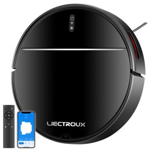 Liectroux M7S Pro Robot Vacuum Cleaner Sweeping Vacuuming Mopping Integrated  2D Map Navigation 4400mAh Battery Run 110mins - Black