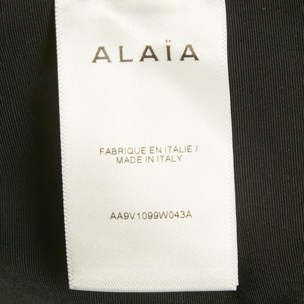 Alaia Black Synthetic Wrap Around Hooded Biker Jacket S - Image 5