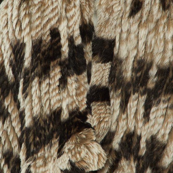 Alice + Olivia Cream Open Front Fur Vest Jacket  S - Image 3