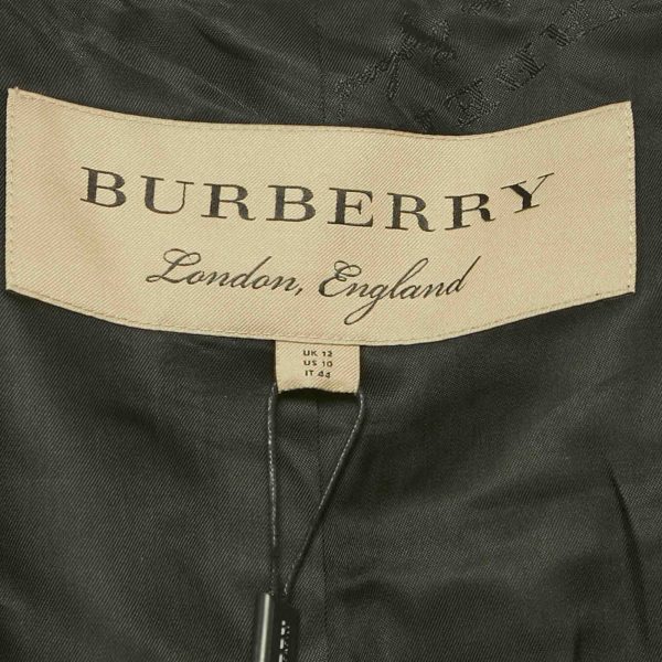 Burberry Monogram Herringbone Ruffled Jacket M - Image 4