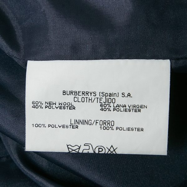 Burberry Navy Blue Wool Blend Double Breasted Blazer XL - Image 5