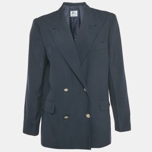 Tailored in a rich navy wool blend