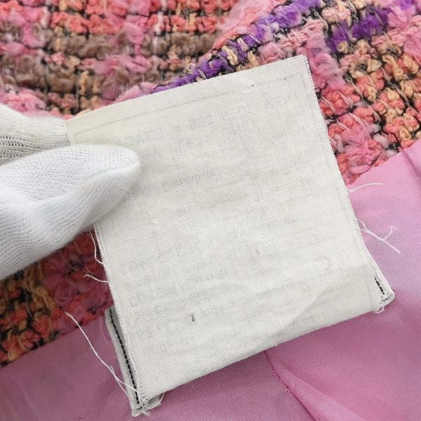Chanel Double Breasted Jacket Tweed Pink Size S - Image 10