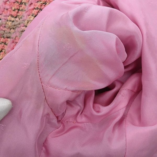 Chanel Double Breasted Jacket Tweed Pink Size S - Image 8