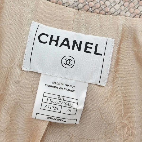Chanel Single Breasted Coat Pink 01A #38 - Image 8