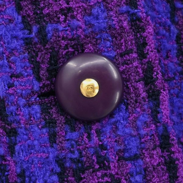 Chanel Jacket Coat Purple 95A #42 - Image 4