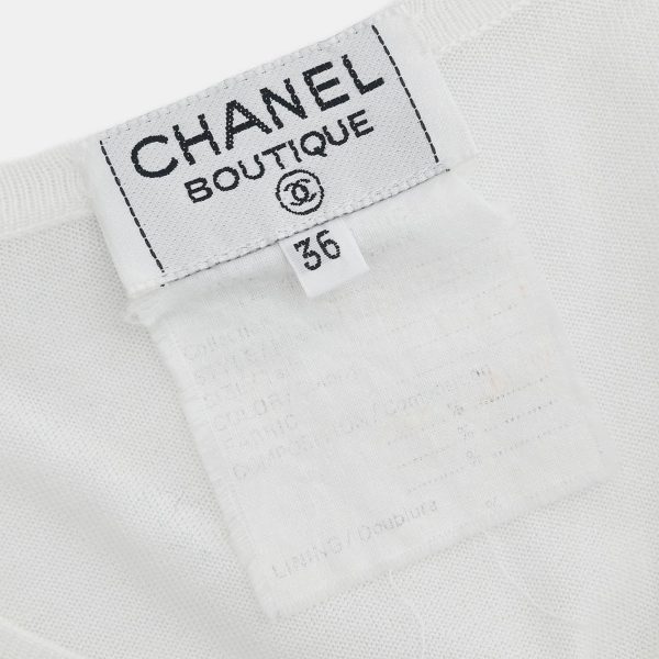 Chanel Short Sleeve Cardigan White #36 - Image 8