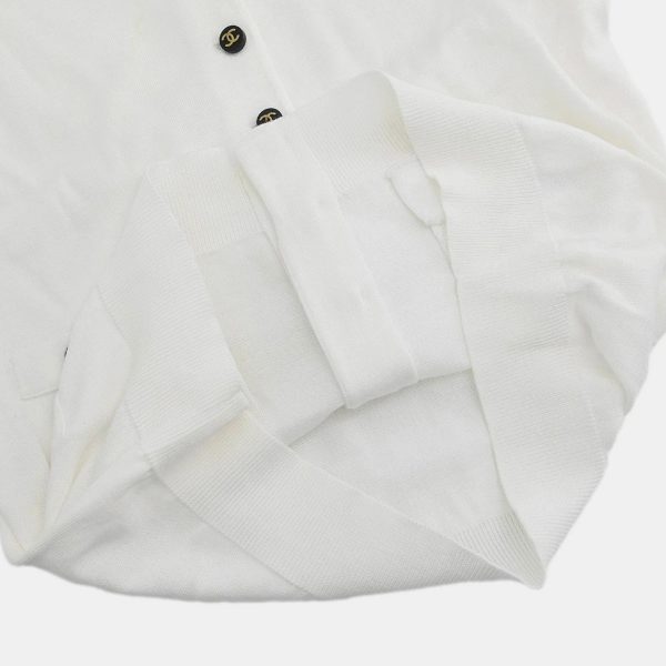 Chanel Short Sleeve Cardigan White #36 - Image 10