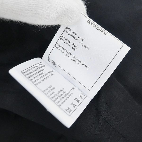 Chanel Single Breasted Jacket Black #36 - Image 7