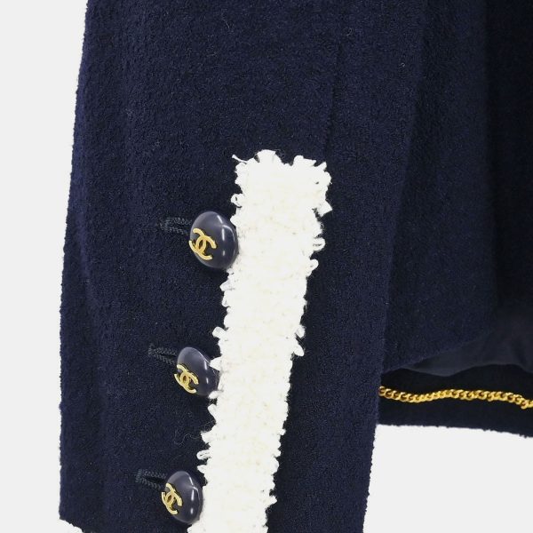 Chanel Collarless Jacket Navy 95C #44 - Image 5