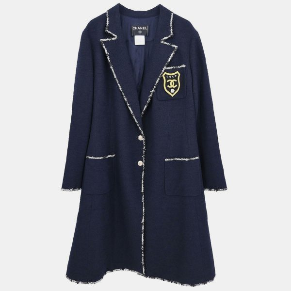 With its deep navy tone and sculptural silhouette