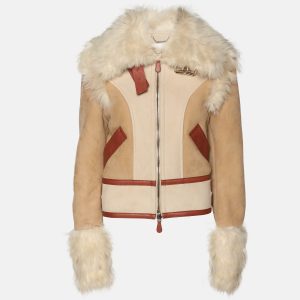 Chloé crafts a luxurious layering piece with this beige jacket