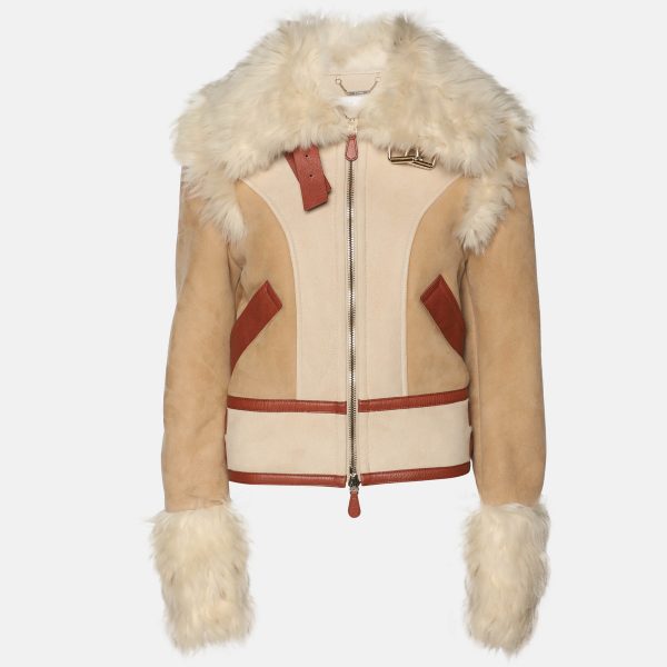 Chloé crafts a luxurious layering piece with this beige jacket