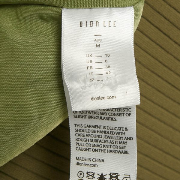 Dion Lee Green Ribbed Hem Nylon Hook Front Jacket M - Image 5