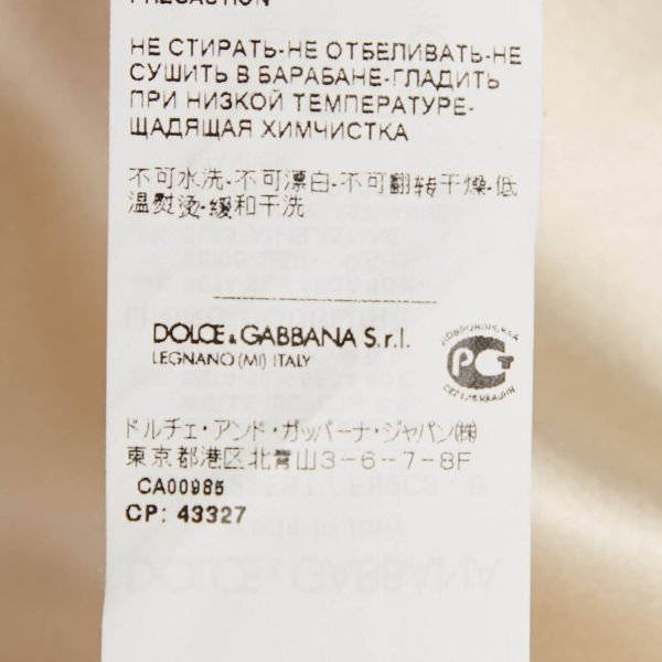 Dolce & Gabbana Cream Floral Printed Crepe Button Front Jacket S - Image 6