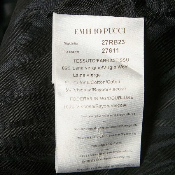 Emilio Pucci Light Blue Crepe Button Front Blazer M - Image 5