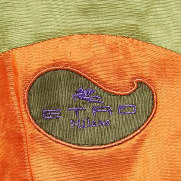 Etro Green Embroidered Wool Single Breasted Blazer L - Image 4