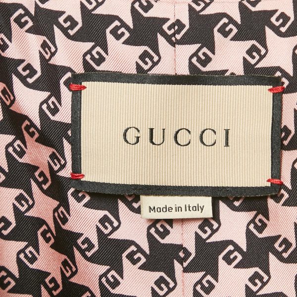 Gucci Pink & Black Tweed Oversized Blazer M - Image 4