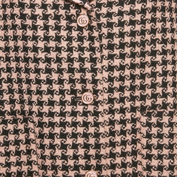 Gucci Pink & Black Tweed Oversized Blazer M - Image 3