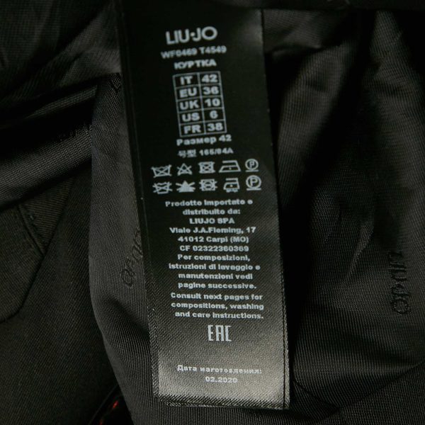 Liu Jo Black Wool Blend Double Breasted Blazer M - Image 5