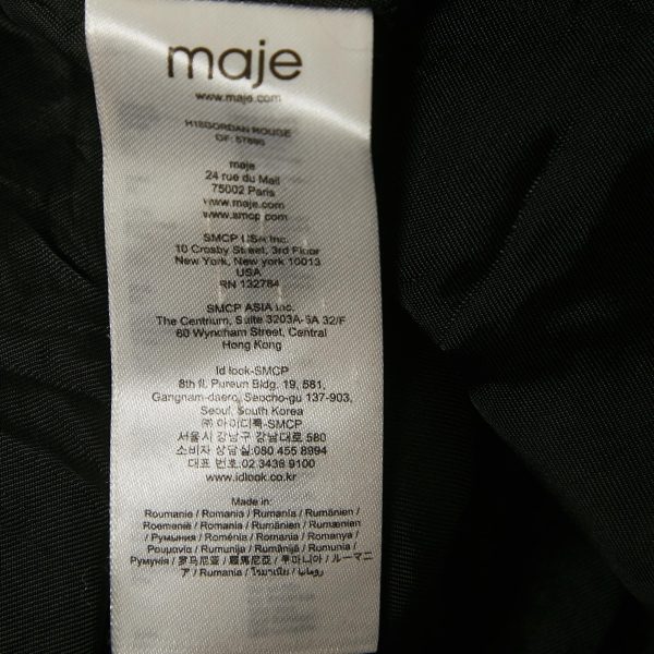 Maje Red Tweed Mid-Length Gordan Coat S - Image 6