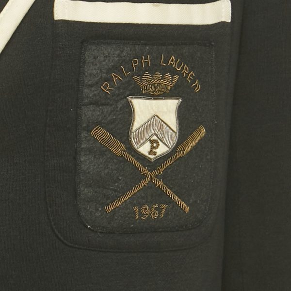 Polo Ralph Lauren Black Logo Embroidered Cotton Blend Blazer M - Image 4