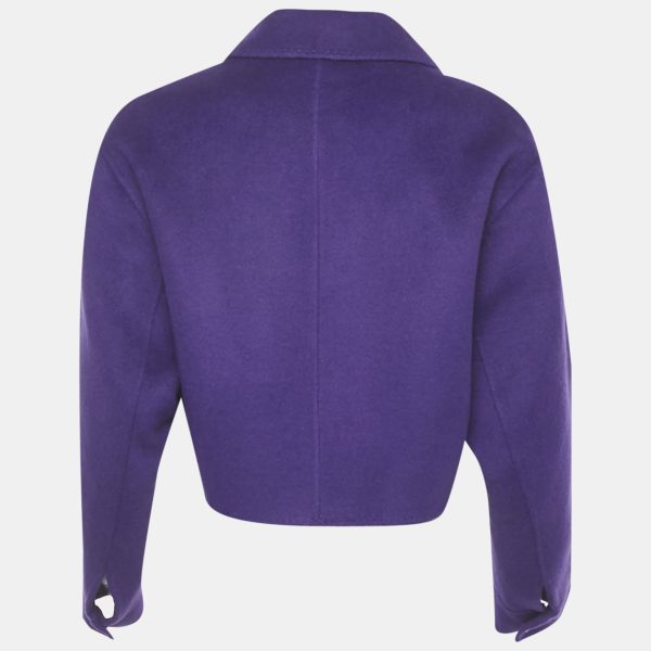 Sandro Purple Wool Cropped  Jacket XS - Image 2