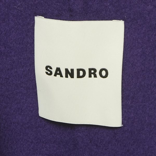 Sandro Purple Wool Cropped  Jacket XS - Image 4