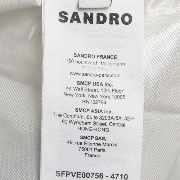 Sandro Blue Wool Blend Oversized Tailored Jacket XS - Image 5