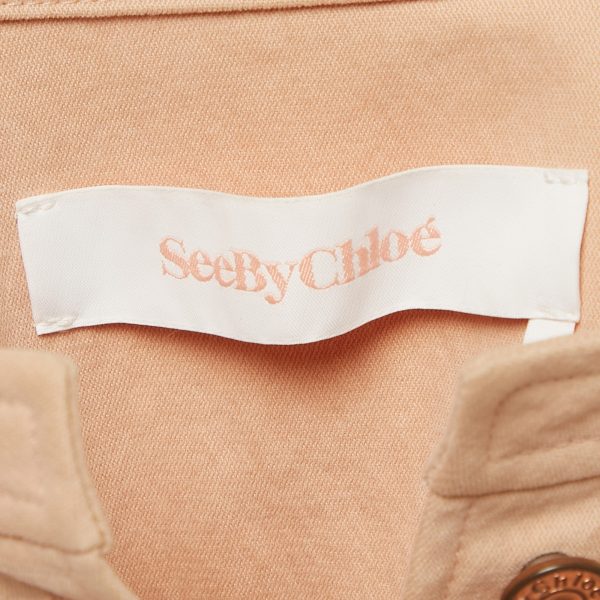 See by Chloe Beige Cotton Blend Puffed Sleeve Jacket M - Image 4
