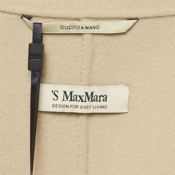S'Max Mara Beige Wool Belted Elisa Coat L - Image 4